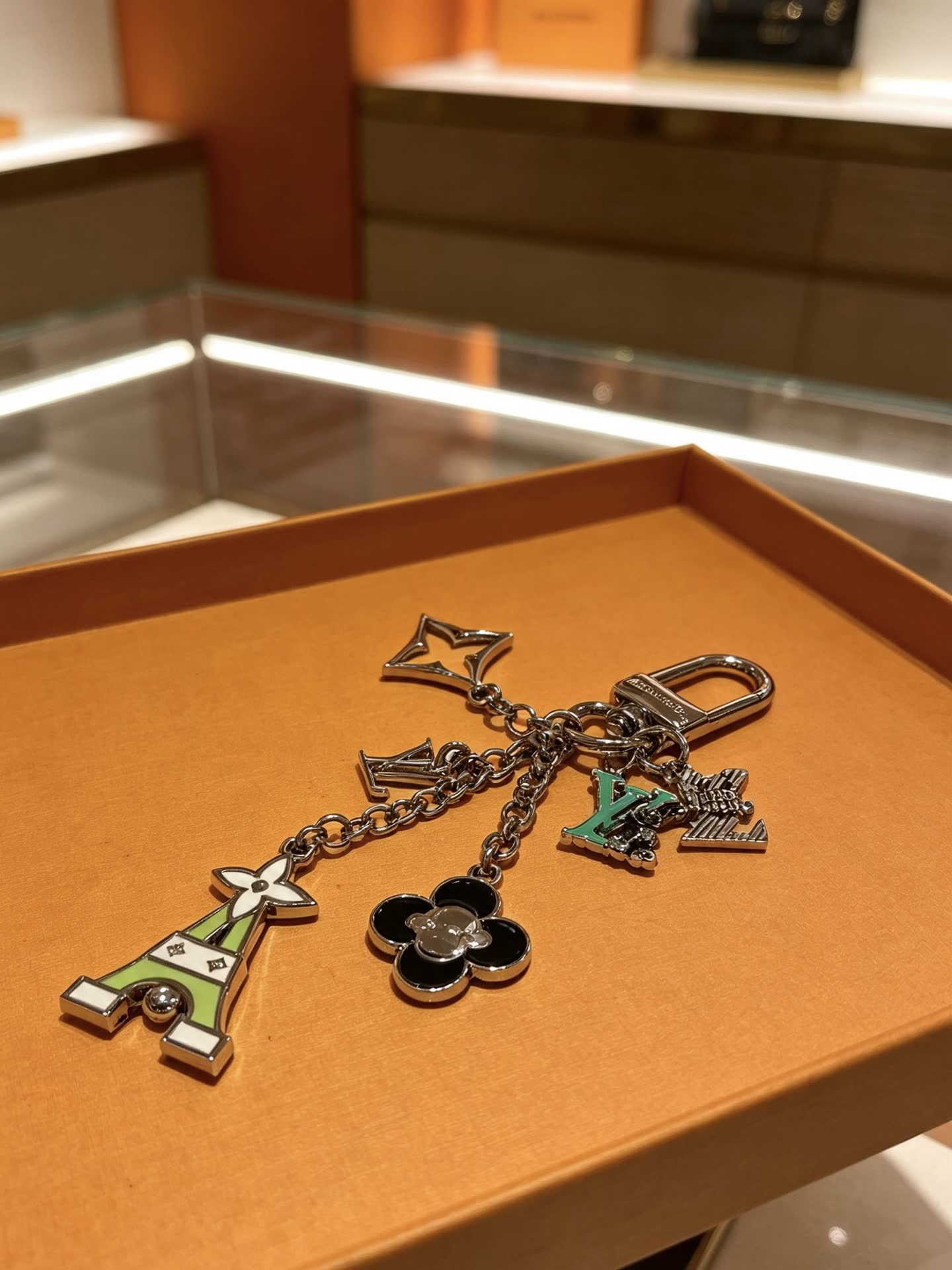 Louis Vuitton Monogram Eiffel Tower Keychain